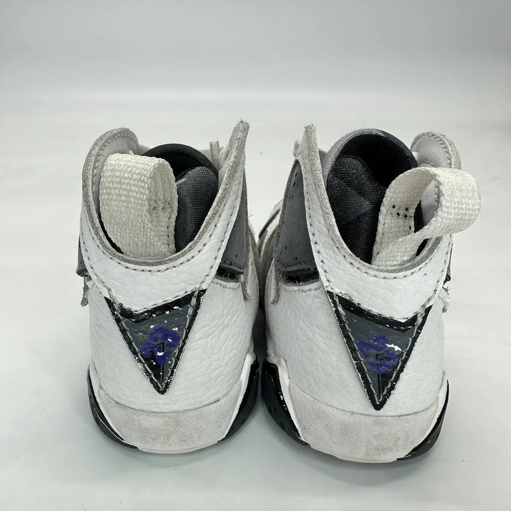 Nike Air Jordan VII 7 Baby Toddler Size 6C‎ Gray White Lace Up DJ2776-100
